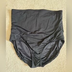 Lands' End Black Slimming Hi-waisted Swim Bottoms